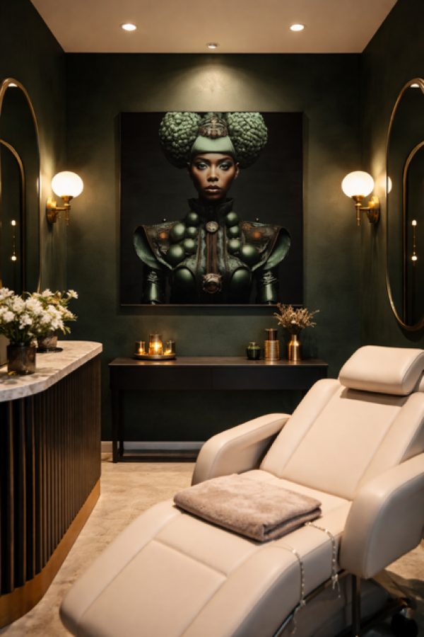 Obraz szklany Woman in turquoise 120x120 cm - Item International