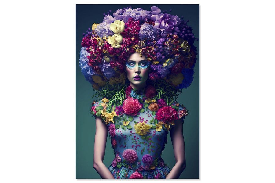 Obraz szklany Women In Flowers 100x150 cm