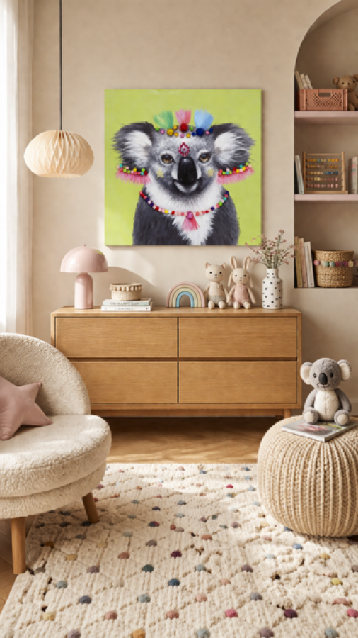 Obraz Touched Koala Pom Pom - Kare Design