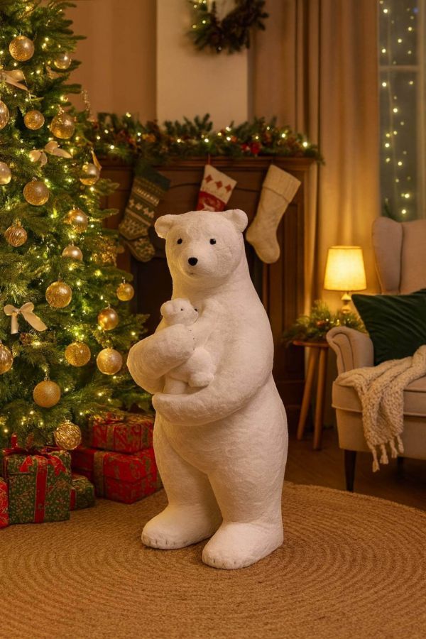 Ogromny pluszowy Miś polarny Mama z dzieckiem