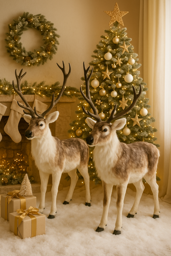 Ogromny Renifer jak żywy 180cm