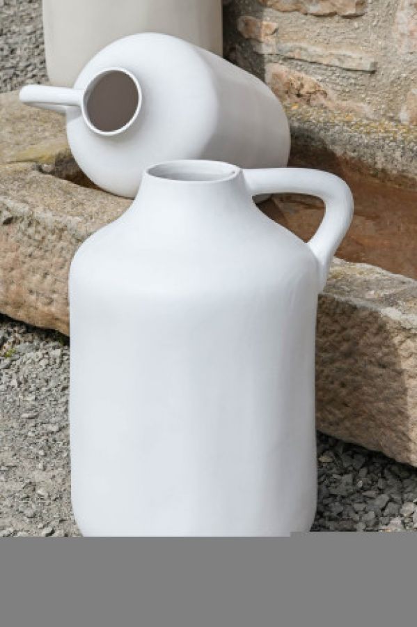 Ogromny Wazon ceramiczny Santorini biały 50 cm - Item International