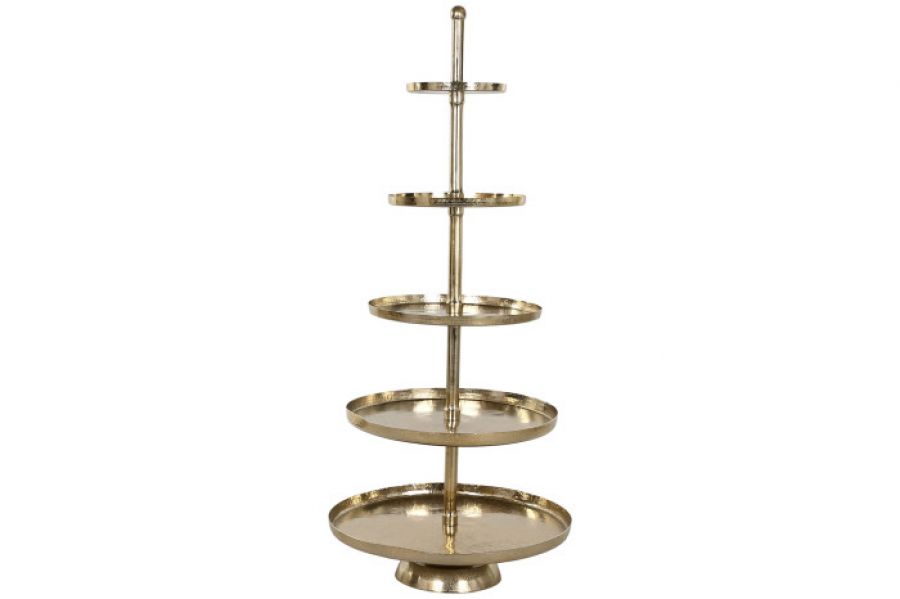 Patera złota aluminiowa 5-poziomowa 148 cm