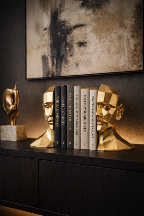 Podpórki do książek Face złote - Item International