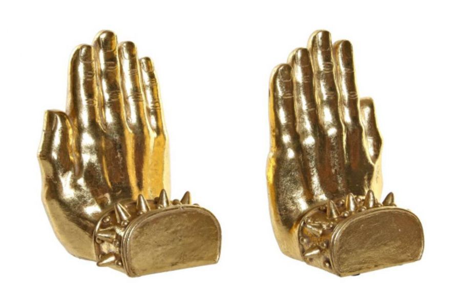 Podpórki do książek Hands złote