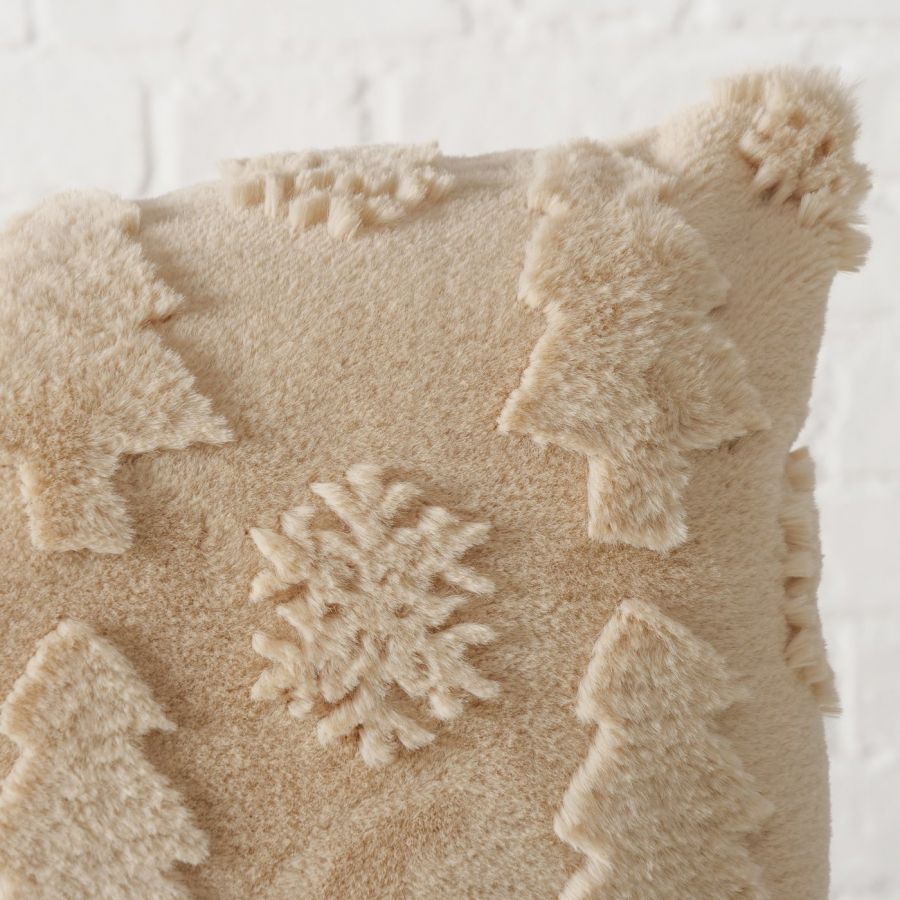 Poduszka dekoracyjna Winter Forest beżowa 50 x 30 cm