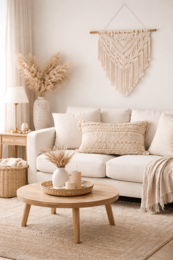 Poduszka jutowa Boho z cekinami - Atmosphera