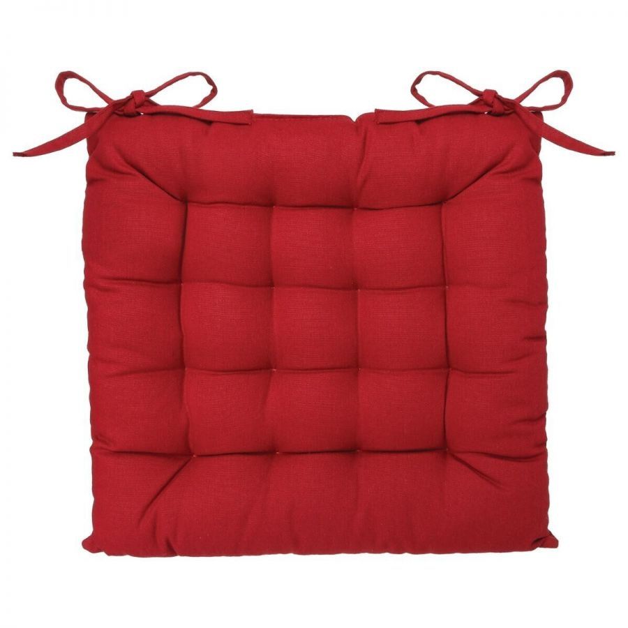 Poduszka na krzesło pikowana czerwona - Atmosphera