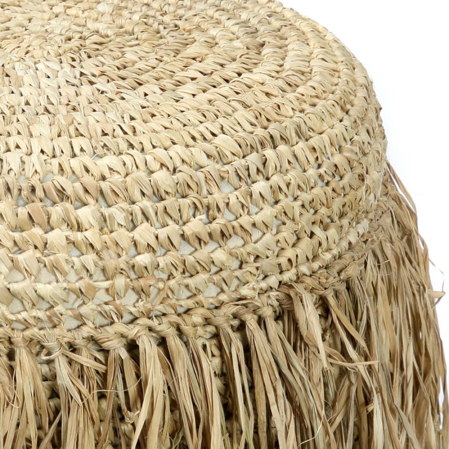 Puf boho Shaggy okrągły - Bazar Bizar