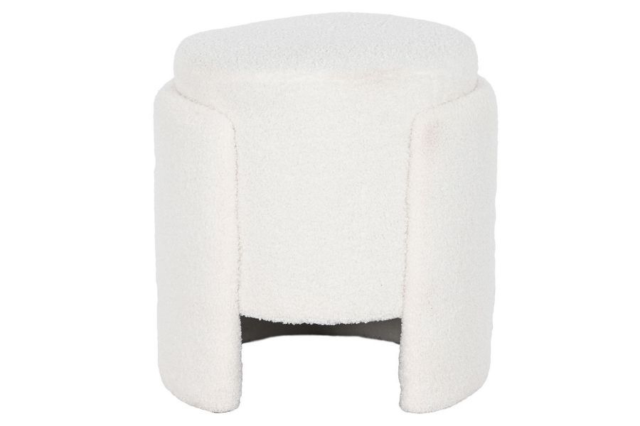 Puf Boucle okrągły biały - Item International