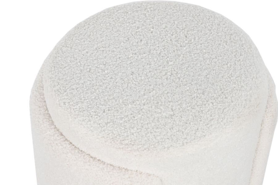 Puf Boucle okrągły biały - Item International