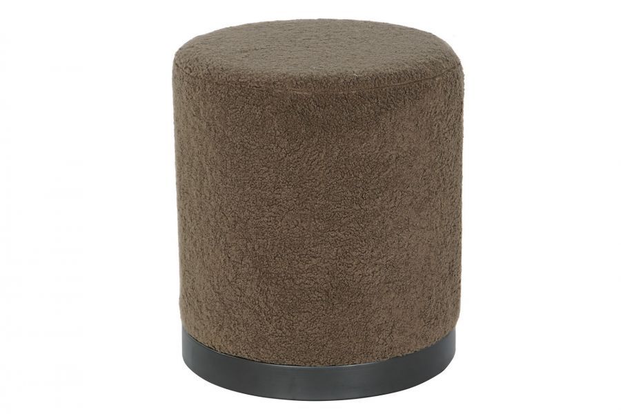 Puf Boucle teddy curl brązowy - Item International