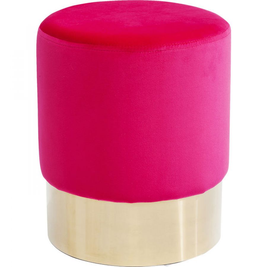 Puf Cherry Pink Brass - Kare Design