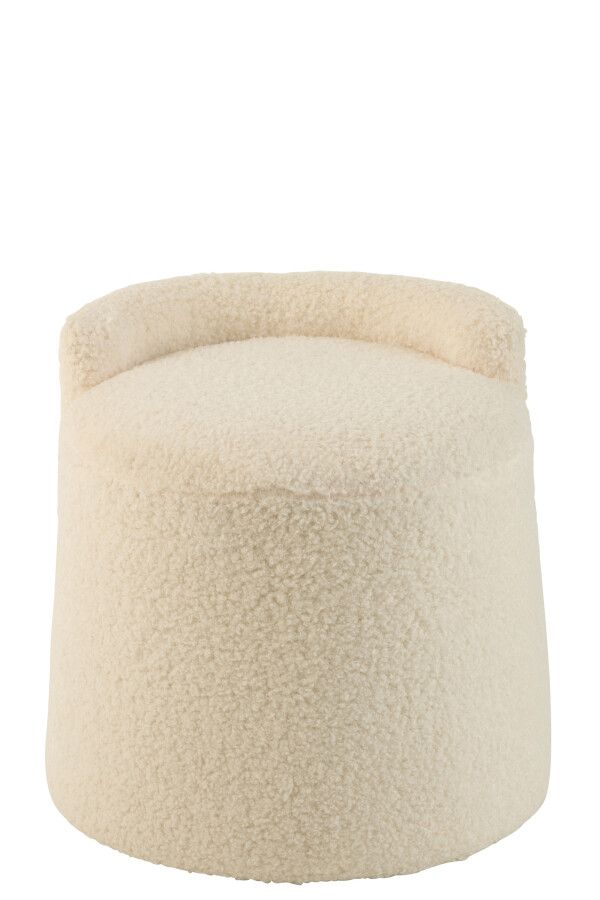 Puf Cocoon Boucle biały