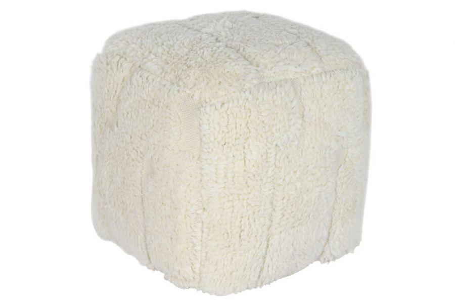 Puf Japandi boucle biały - Item International