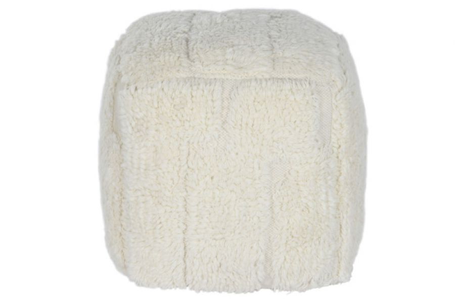 Puf Japandi boucle biały - Item International
