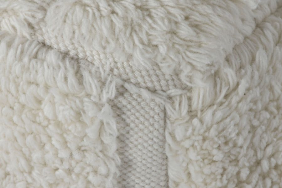 Puf Japandi boucle biały - Item International