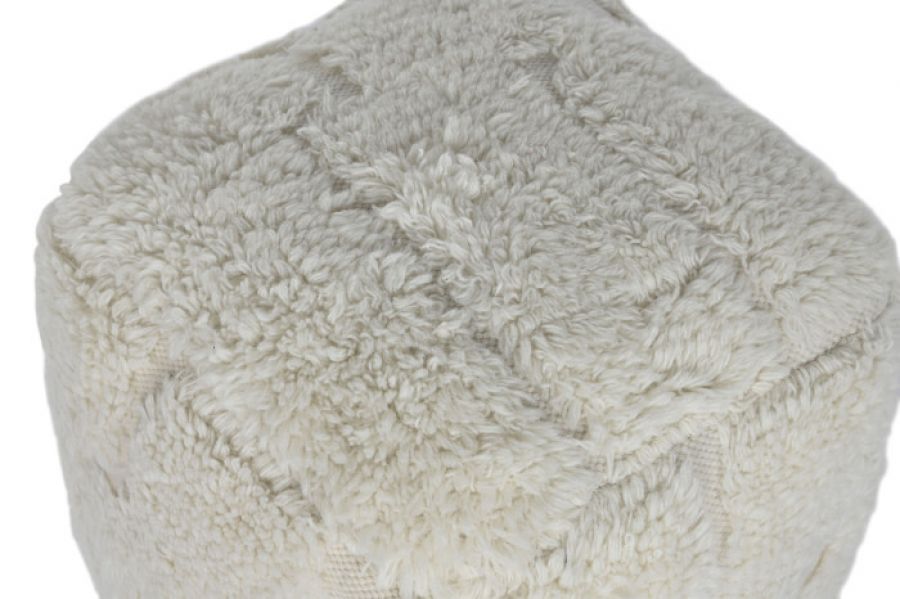 Puf Japandi boucle biały - Item International