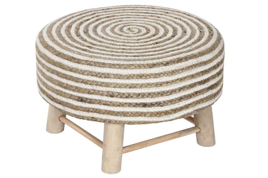 Puf jutowy Stripes 50 cm  - Item International