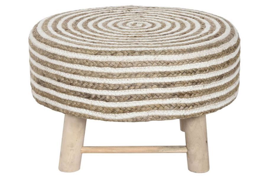 Puf jutowy Stripes 50 cm  - Item International