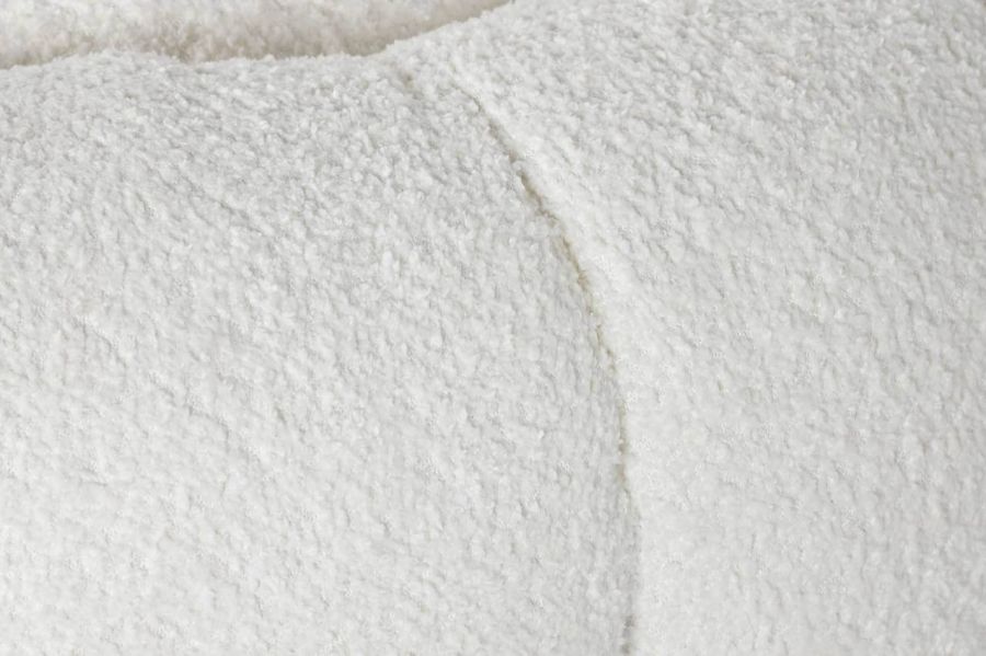 Puf Kwiat boucle biała na złotej podstawie - Item International
