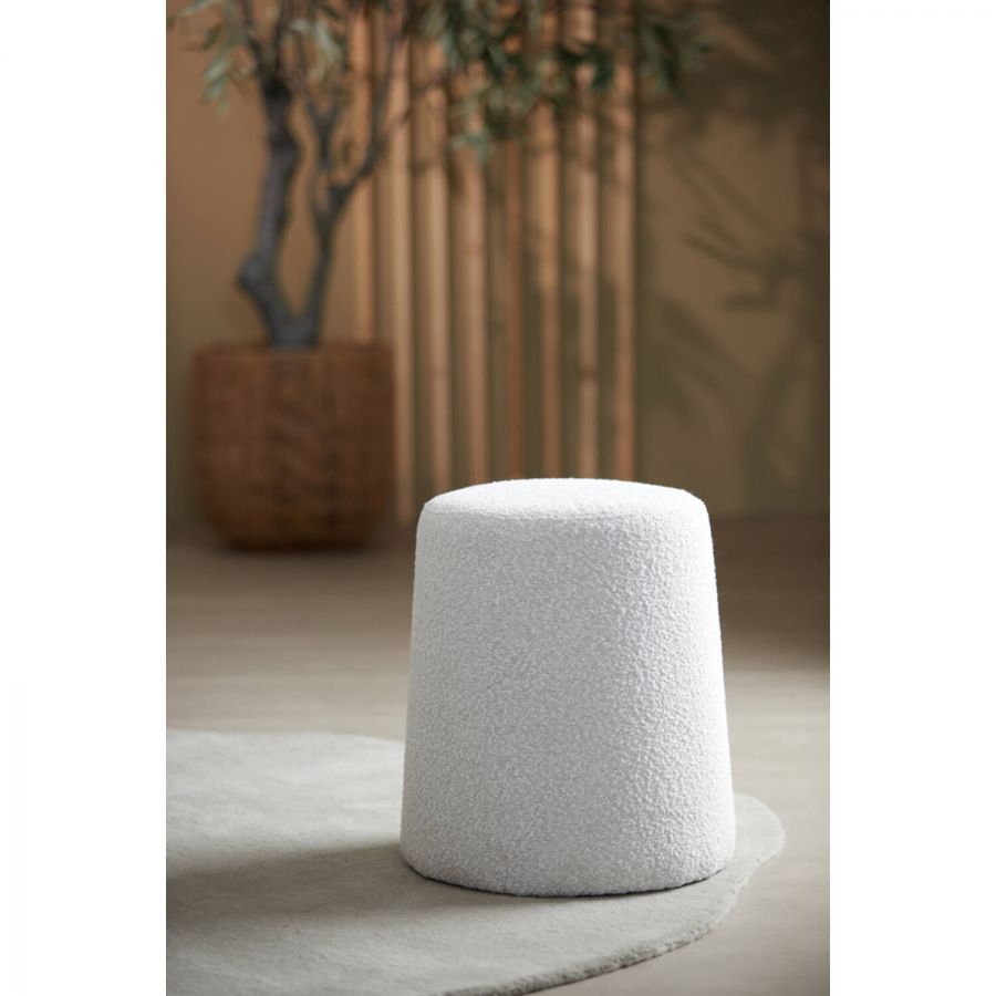 Puf Lauryn boucle cream - Light & Living