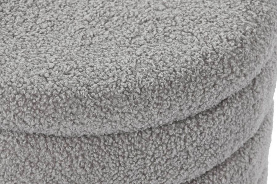 Puf ławka Boucle szara ze schowkiem - Item International