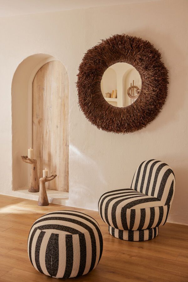 Puf Lounge Stripes czarny