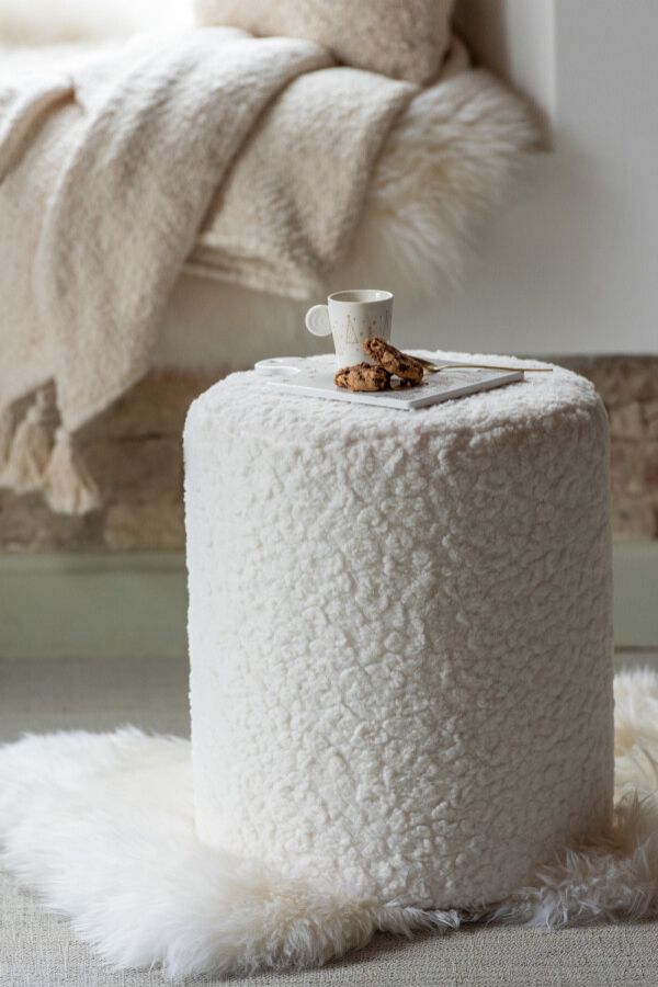 Puf Luxury Touch biały