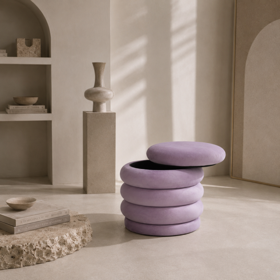 Puf otwierany Dolce Lilac