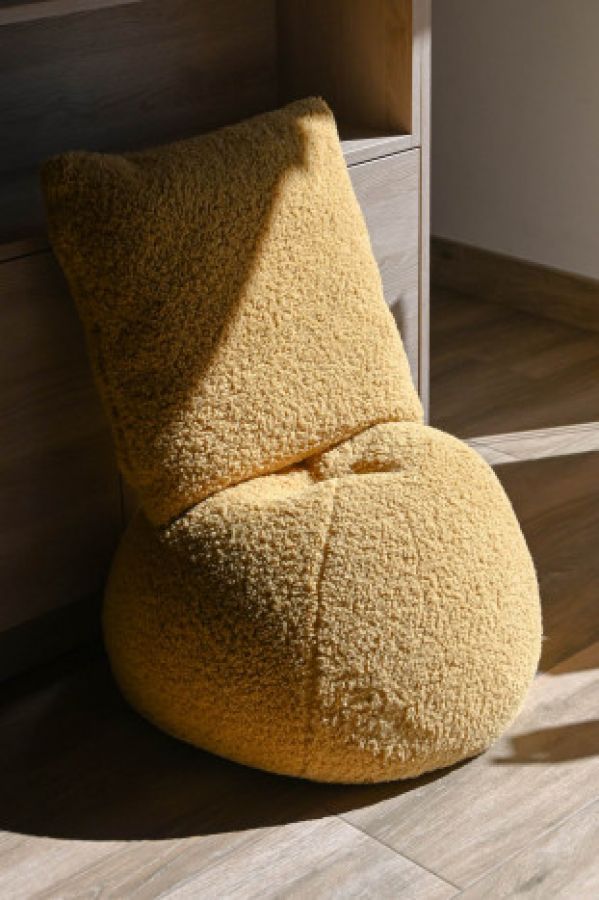 Puf poduszka Kula boucle Cush musztardowa - Item International 3