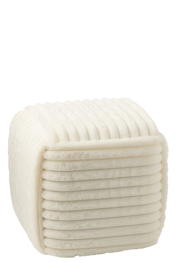 Puf Soft Rib biały