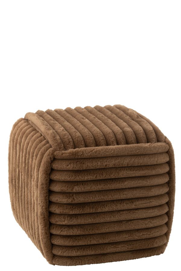 Puf Soft Rib brązowy