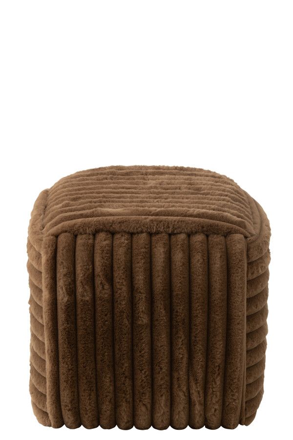 Puf Soft Rib brązowy