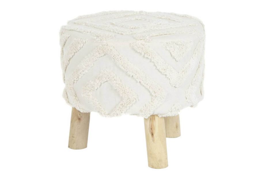 Puf taboret creme okrągły  - Item International