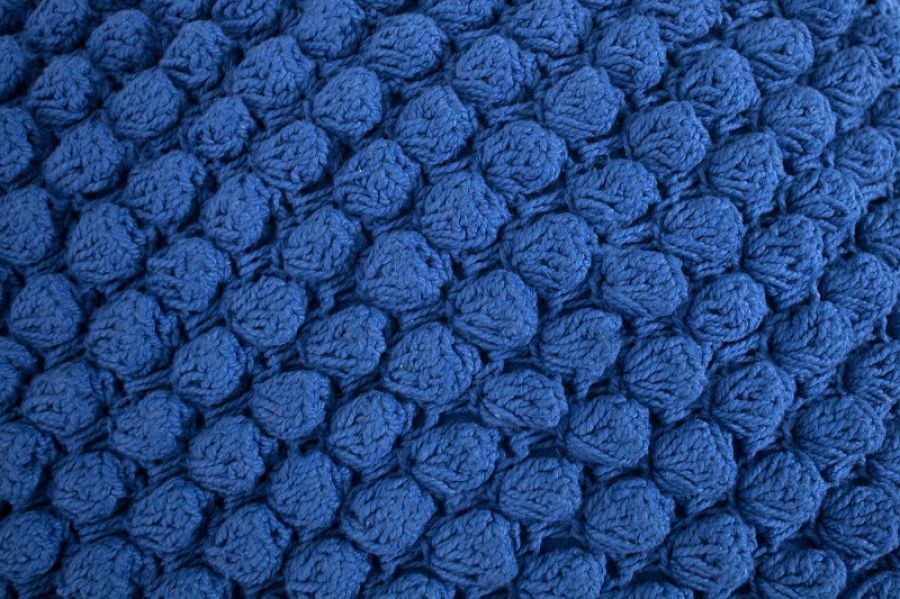 Pufa Cosy I niebieska 55 cm  - Invicta Interior