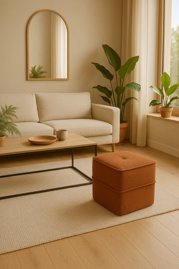 Pufa Cozy teddy terra  - Light & Living