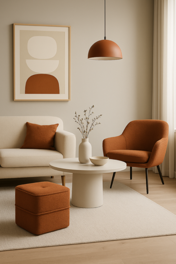Pufa Cozy teddy terra  - Light & Living