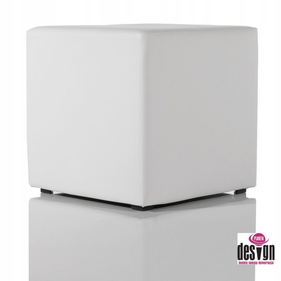 Pufa Cube white 1  - Invicta Interior