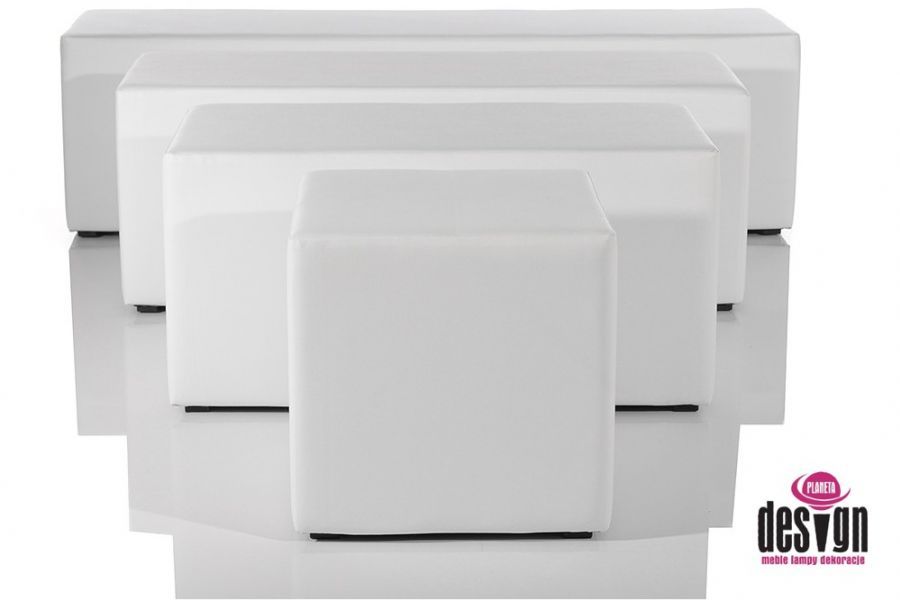 Pufa Cube white 1  - Invicta Interior