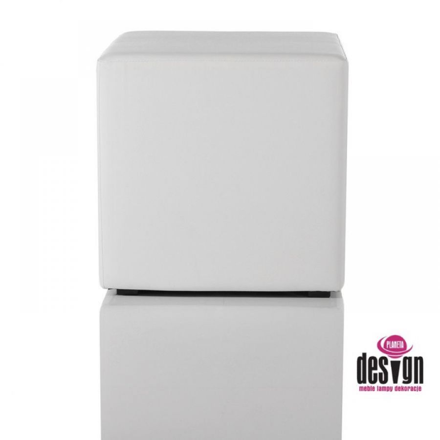 Pufa Cube white 1  - Invicta Interior