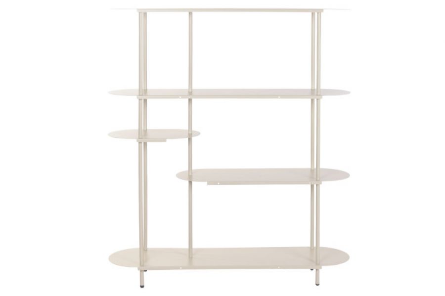 Regał metalowy Ovalo creme 140 cm