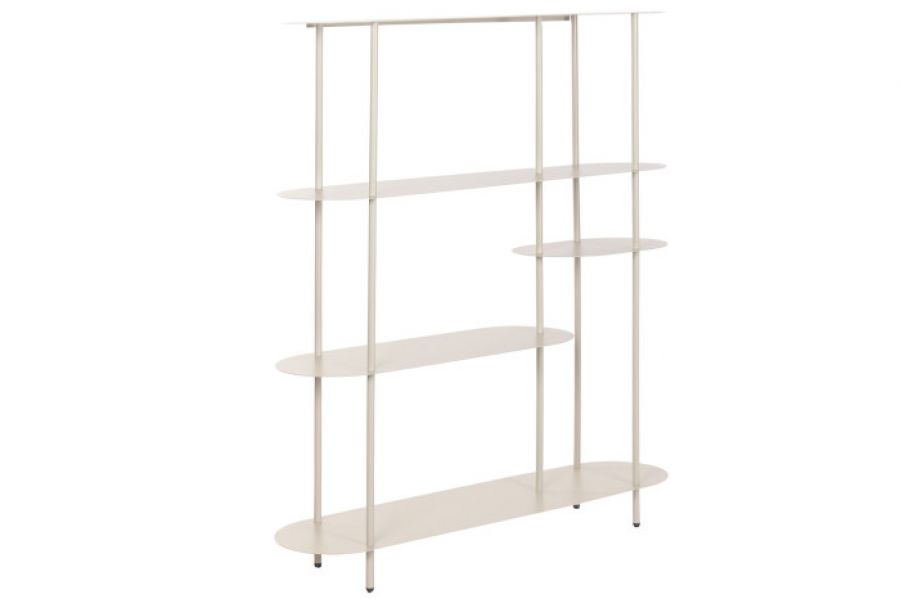 Regał metalowy Ovalo creme 140 cm