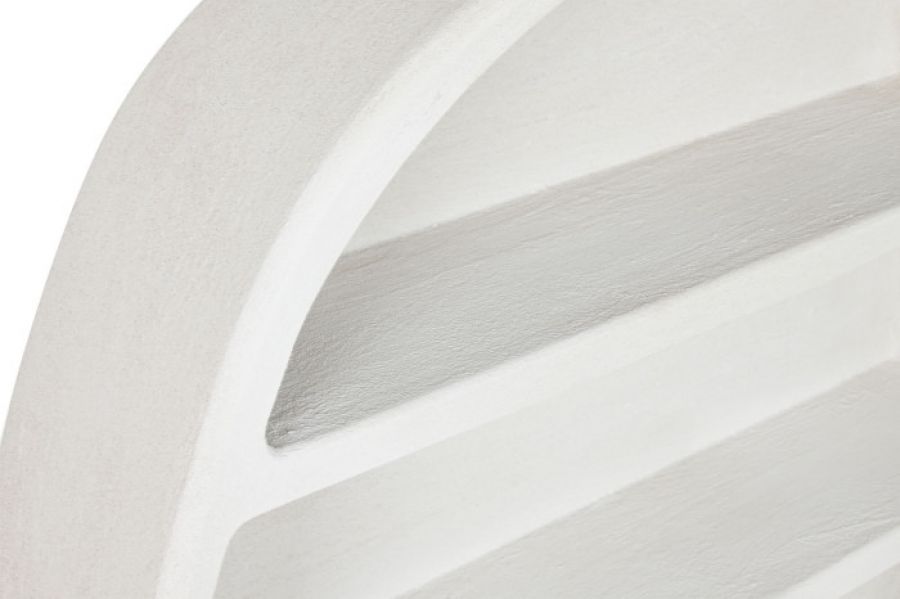 Regał ścienny owalny Cement biały ivory 100 cm big