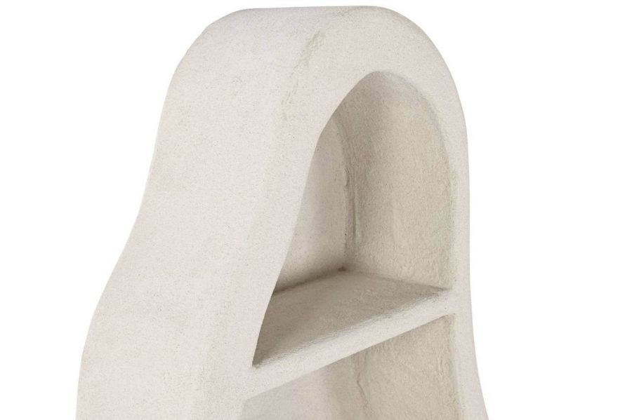 Regał ścienny owalny Cement biały ivory 