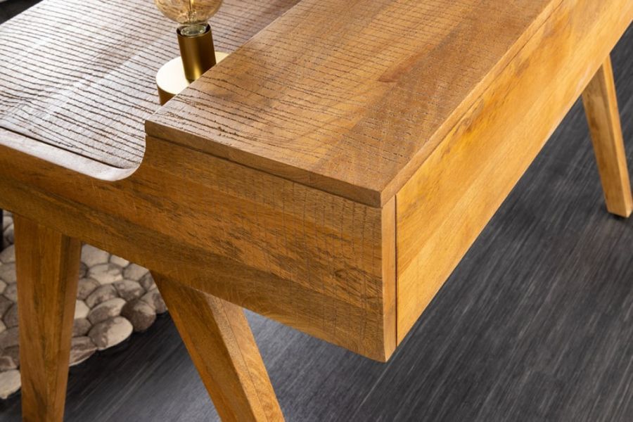 Sekretarzyk biurko Monsoon saw mark 120 cm drewno mango - Invicta Interior
