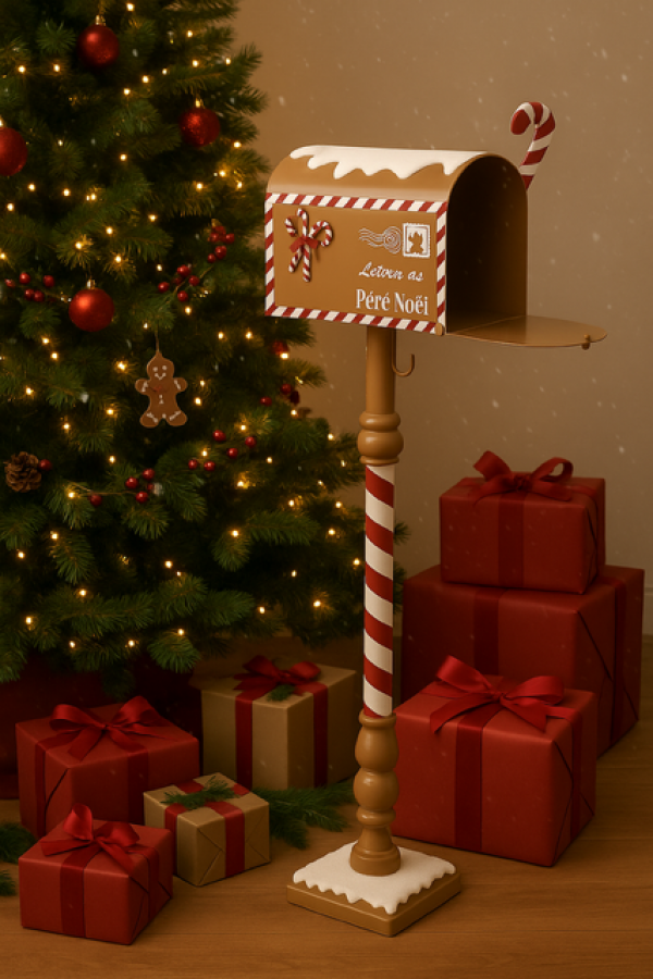 Skrzynka świąteczna Gingerbread na listy do Św. Mikołaja