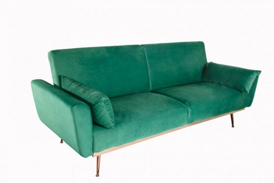 Sofa Bellezza 208 cm aksamitna zielona - Invicta Interior