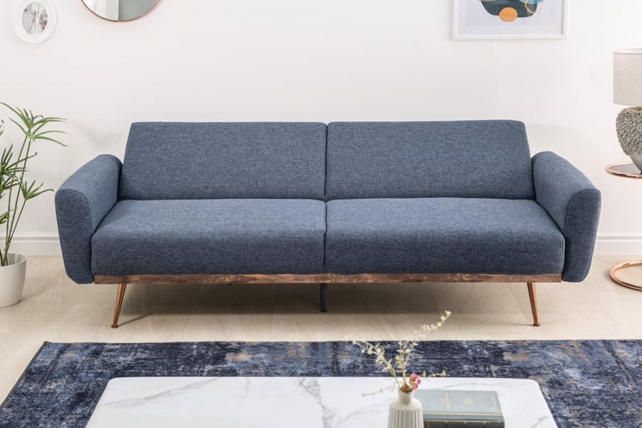 Sofa Bellezza 208cm niebieska - Invicta Interior