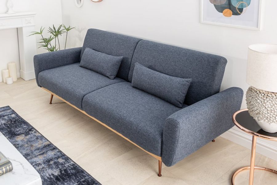 Sofa Bellezza 208cm niebieska - Invicta Interior